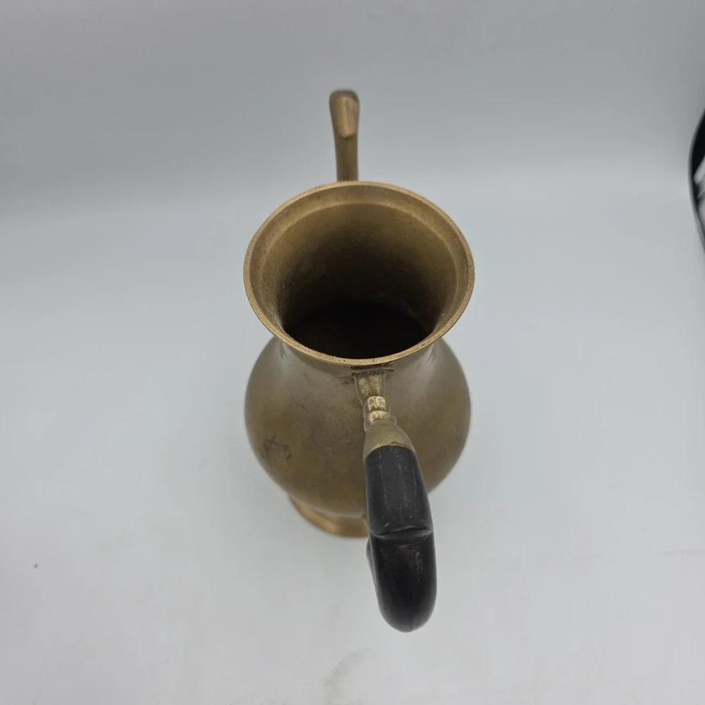 Vintage Ornate Solid Brass Etched Pitcher Made in India Lot Of 3